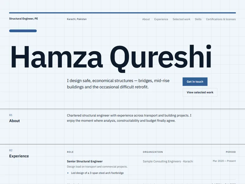 Blueprint template preview