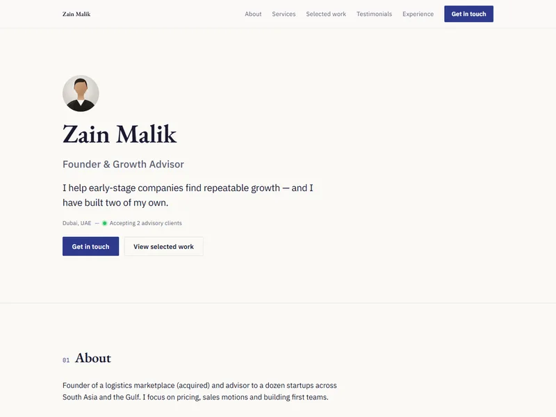 Brief template preview