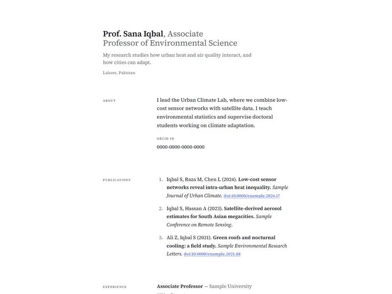 Citation template preview