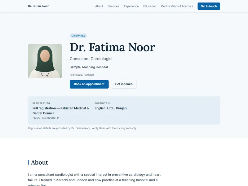 Consultant template preview