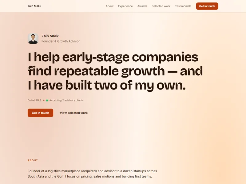 Founder template preview