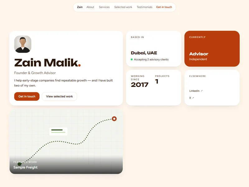 Gig template preview