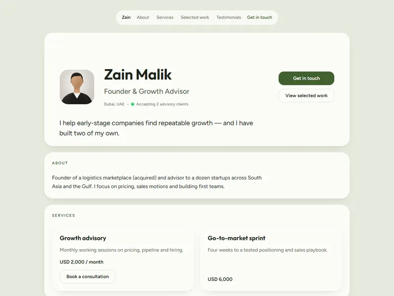 Open House template preview