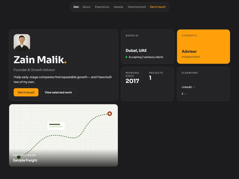 Venture template preview